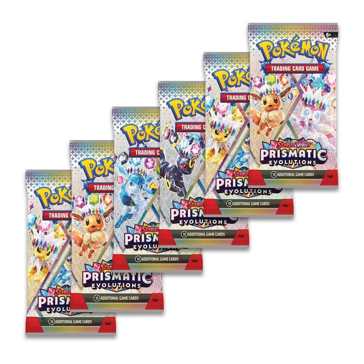 Paquete de 6 sobres de Pokémon TCG: Evoluciones Prístimas de Escarlata y Violeta