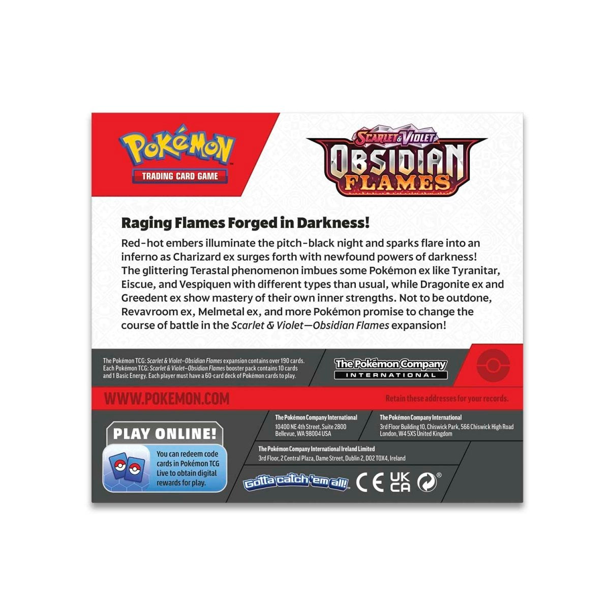 Caja de Boosters Obsidian Flames