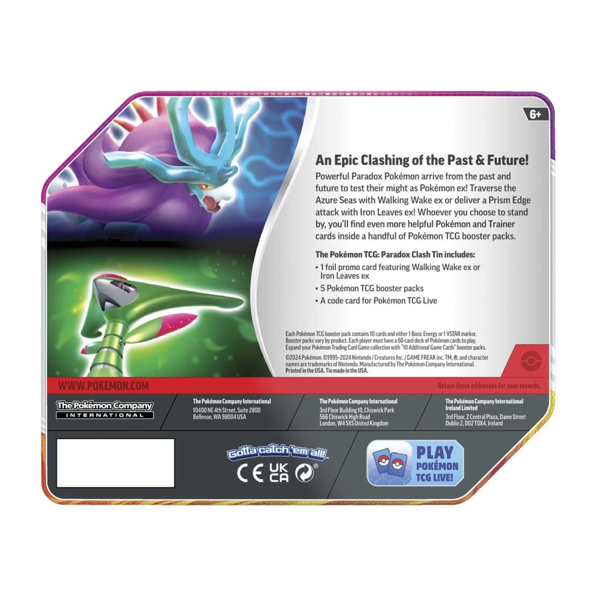 Pokémon TCG Paradox Clash Lata de Hierbas de Hierro ex