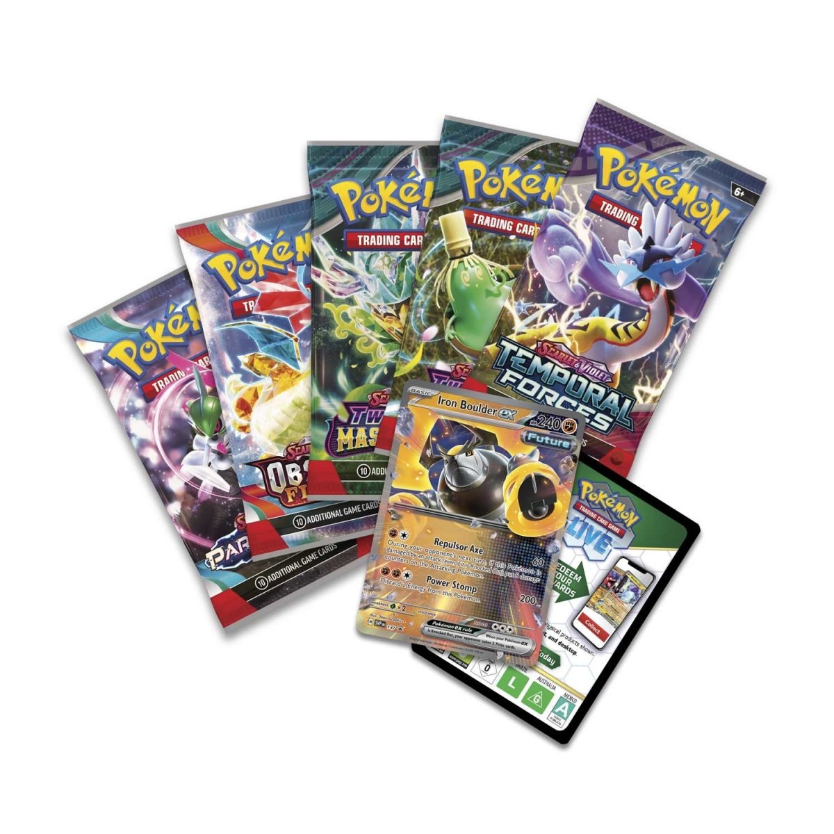 Lata de Paradox Destinies de Pokémon TCG